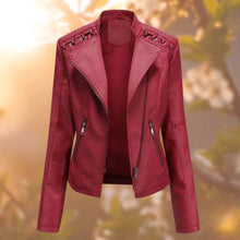 Elegante & Zeitlose Damenlederjacke - Must-Have für Modebewusste – Dunkelrot