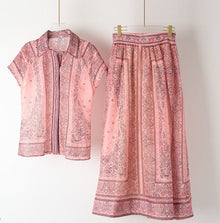 Juliet® | Zweiteiliges Set mit Boho-Print – Rosa