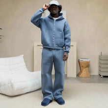 The Bull™ Sweatshirt-Set mit hochwertigem Stoff und Oversized-Passform / Präsenz, Gewicht und authentischer Stil! – Blau