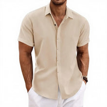 Arvian™-Hemd aus Baumwoll-Leinen im Lässig-Eleganten Stil – Khaki