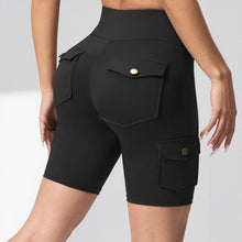 Auren Fit™ Cargo-Shorts Mit Push-Up-Effekt – Schwarz