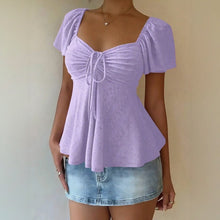 Fiorelle™ Bluse Mit Zartem Raffdetail und Leichtem Fall – Lila