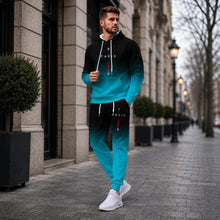 Boulevard Paris™ Premium-Sweatshirt-Set mit Kapuze und Kängurutasche – Blau