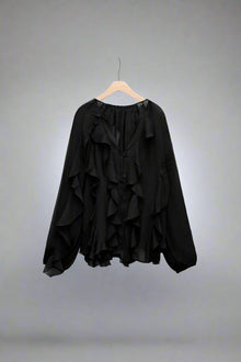 KIANA I PROMANTISCHE BLUSE – Schwarz