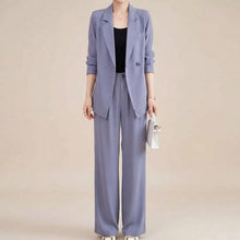 Alviera™ 2-teiliges Set mit Elegantem Blazer im Tailoring-Design – Grau