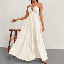 Marielle™ Halterkleid mit Zarter Rückenbindung – Creme