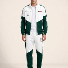 Cassian Paris™ Set mit Stehkragenjacke und Jogginghose – Grün