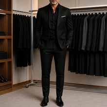 Monaco Royal™ Set mit Premium-Sakko und Slim-Fit-Hose – Schwarz