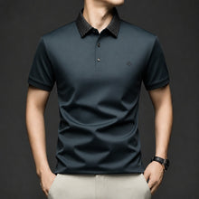 Alviero™ Poloshirt mit Strukturkragen und Flexiblem Gewebe – Petrolblau