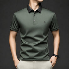 Alviero™ Poloshirt mit Strukturkragen und Flexiblem Gewebe – Olivgrün