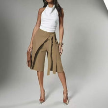Savina™ Shorts Mit Wickel-Überlage Und Seitlicher Bindung – Khaki