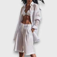 Isa – Hemd-Set mit Shorts – Weiß