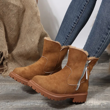 Winterstiefel Damen mit Fellkragen – Braun