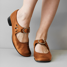 Velana - Einzelne Schuhe mit Schnalle – Braun