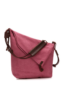 Liraine – Umhängetasche Aus Canvas Und Leder – Rosa