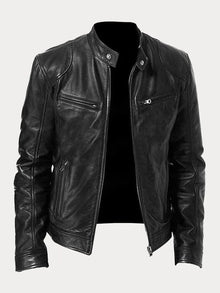 Nicole | Damen Stylische Streetwear Moto Lederjacke – Schwarz