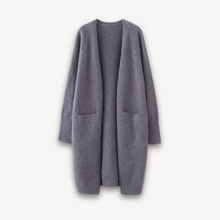 Sabine | Damen Offener Langcardigan Stil – Grau