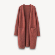 Sabine | Damen Offener Langcardigan Stil – Rot