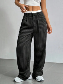 Damen Oslo Hose mit drapiertem Schnitt – Schwarz