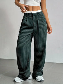 Damen Oslo Hose mit drapiertem Schnitt – Grün