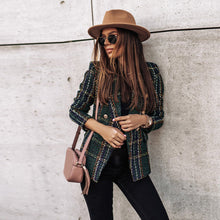 Bella | Eleganter Blazer mit taillierter Passform und Verschluss – Grün