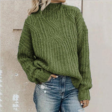 Eleganter Damen-Pullover aus weichem Strick – Grün