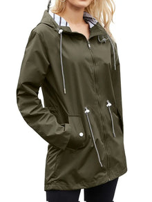 Wasserdichte Winterjacke mit Kapuze für Damen - Wärmend und Winddicht – Grün
