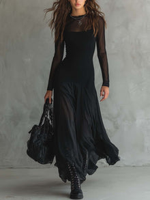 Orrila - Softtouch-Maxikleid – Schwarz