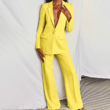 Damen Formelle Zweiteiliges Set | Elegante – Gelb
