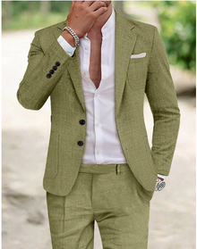 Johan - Stil Herrenhemd aus Leinen - Sommerlich Elegant – Grün