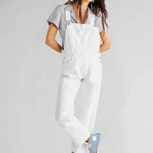 Sommer-Jeanslatzhose für Damen - Bequem und Vielseitig – Weiß