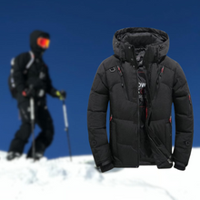 Herren Winterparka mit abnehmbarer Kapuze - Wasserdicht & Wärmend – Schwarz