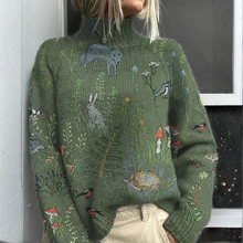 Arvessa | Warmer Blumiger Poloshirt – Animal Design