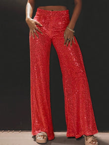 Tnora – Hose Mit Weitem Bein Und Hoher Taille – Rot