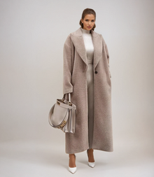 Langer Teddy-Mantel | Weiche Textur & Oversized-Schnitt | Zeitlose Eleganz – Beige