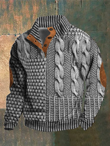Lukas™ Lässiger Strukturierten Pullover – Weiß