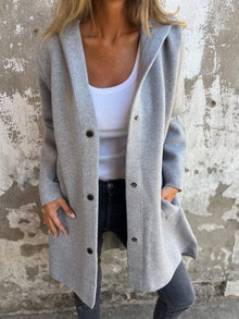 Norlina | Zeitlos eleganter Mantel – Grau