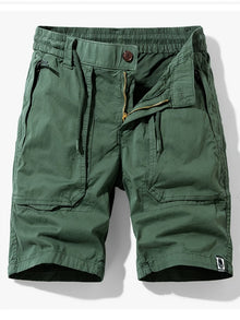 Heino - Premium Baumwoll Kurze Hose Mit Taschen – Armeegrün