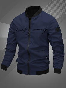 Hammond – Lässige Bomberjacke Mit Langen Ärmeln – Marineblau