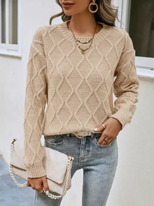 Hanneli | Gestrickter Pullover – Beige
