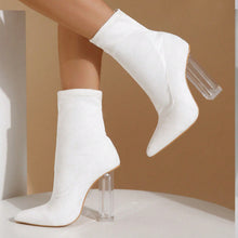 Rosalee | Neu Crystal Heel Stiefel – Weiss