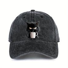 Malenia – Baseball Kappe Mit Katzen Motiv – Dunkelgrau