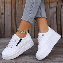 Stylische Einfarbige Sneaker für Damen | Perfekt für legere Tage – Weiß