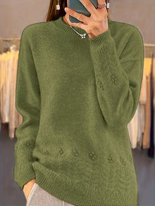 Ghizala – Pullover Mit Rundhalsausschnitt Und Blumenmuster – Grün