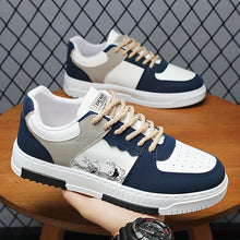 Stylische Retro Schnürsneaker mit hoher Sohle für Herren | Ideal für Outdoor-Aktivitäten – Blau