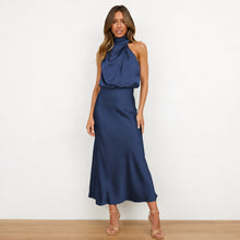 Hansel - Schickes Cocktail-Midikleid – Dunkelblau