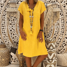 Felicia - Locker und bequem geschnittenes Kleid – Gelb