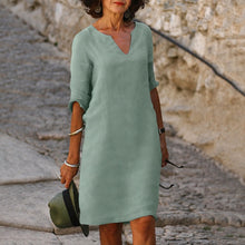 Sara - Elegantes, einfaches Kleid – Grün