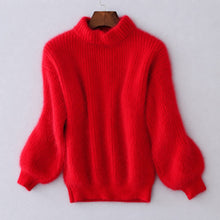 Brenda - Klassischer, weiter Pullover – Rot