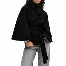 Loraine - Schicke Damenjacke mit Gürtel – Schwarz